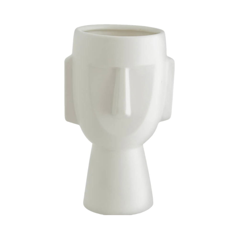 White face vase